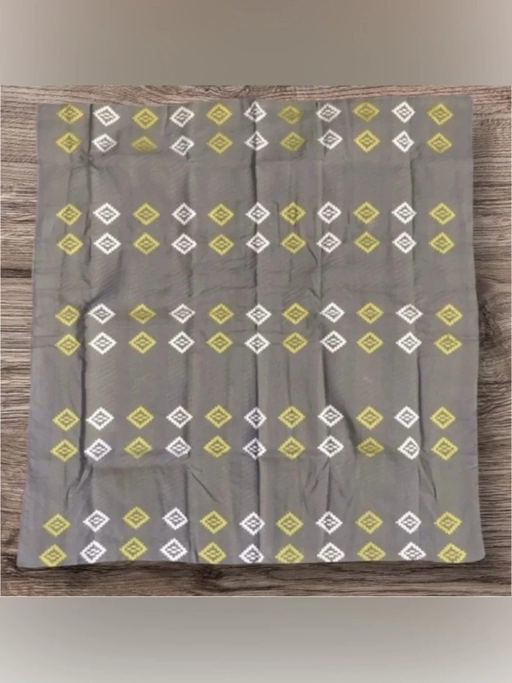 West Elm Pillow Shams Organic Cotton Gray Green Jacquard Euro Set 2 Piece